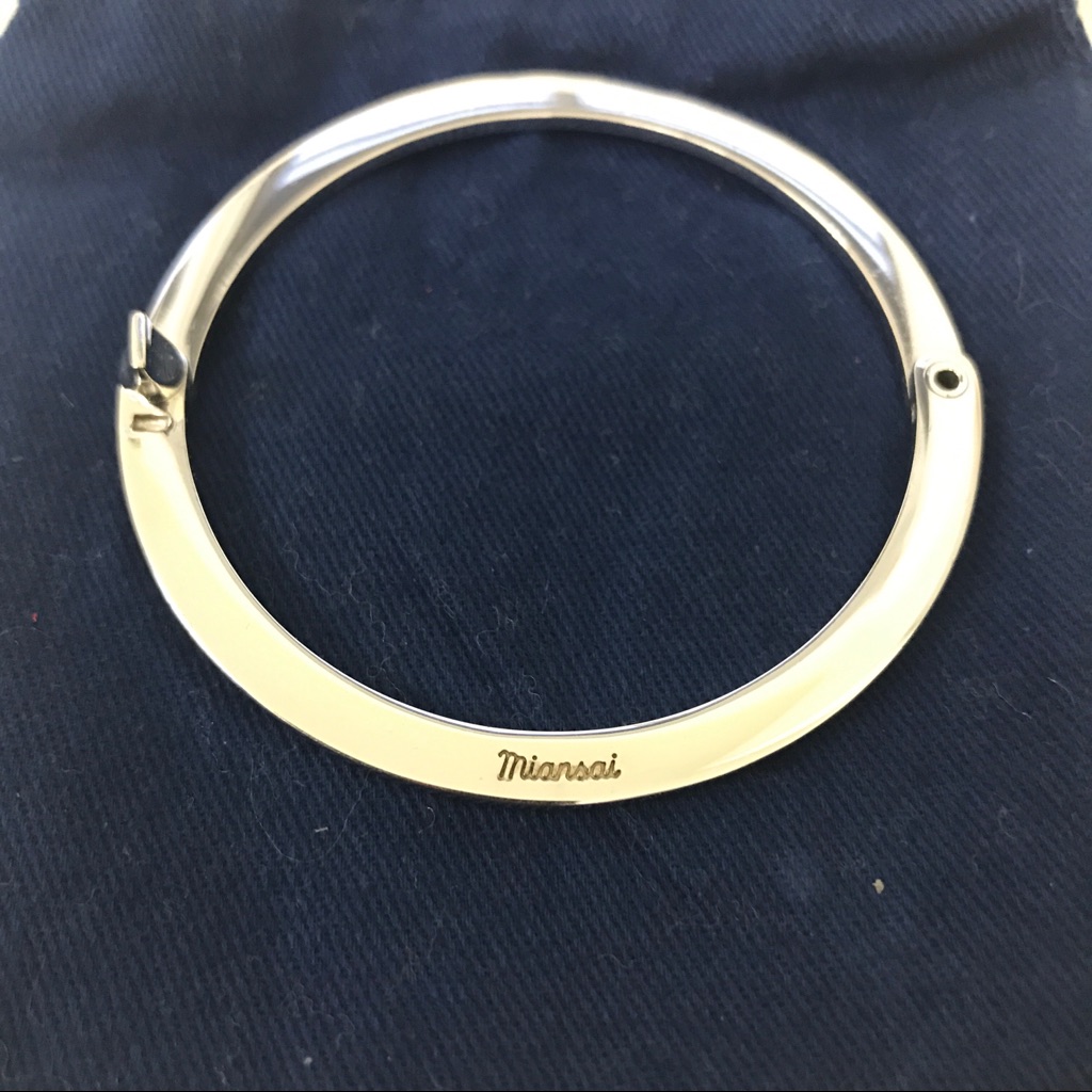 Miansai Silver Washer Cuff Bracelet Size S
